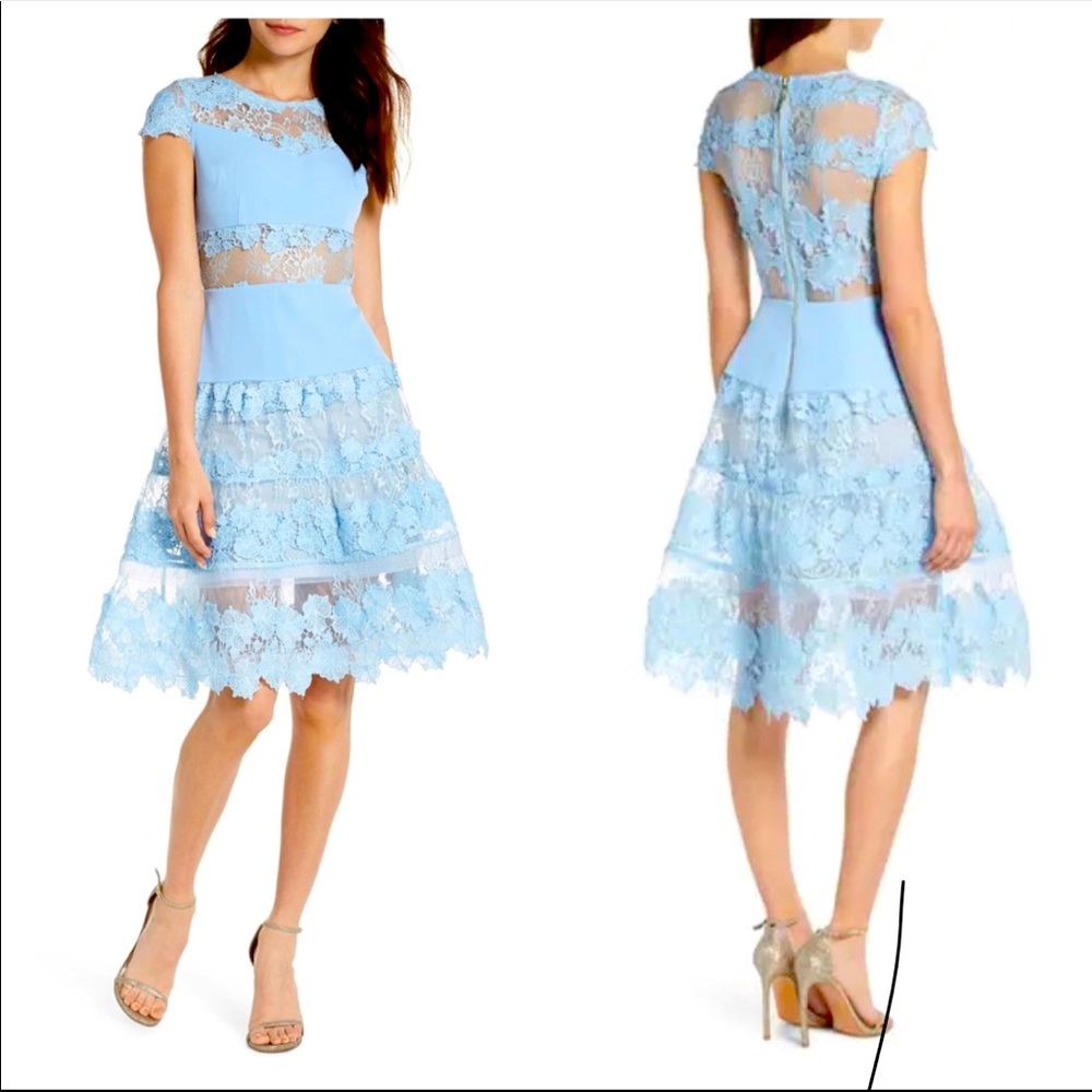 Bronx and Banco Flamenco Lace Fit & Flare Dress